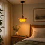 Pumpkin Wood Pendant Light | Natural Resin Lighting - Image 2