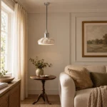Vintage Floral Pendant Light | French Resin Lighting Fixture - Image 2