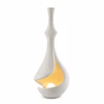 Modern Sculptural Resin Floor Lamp | Matte White