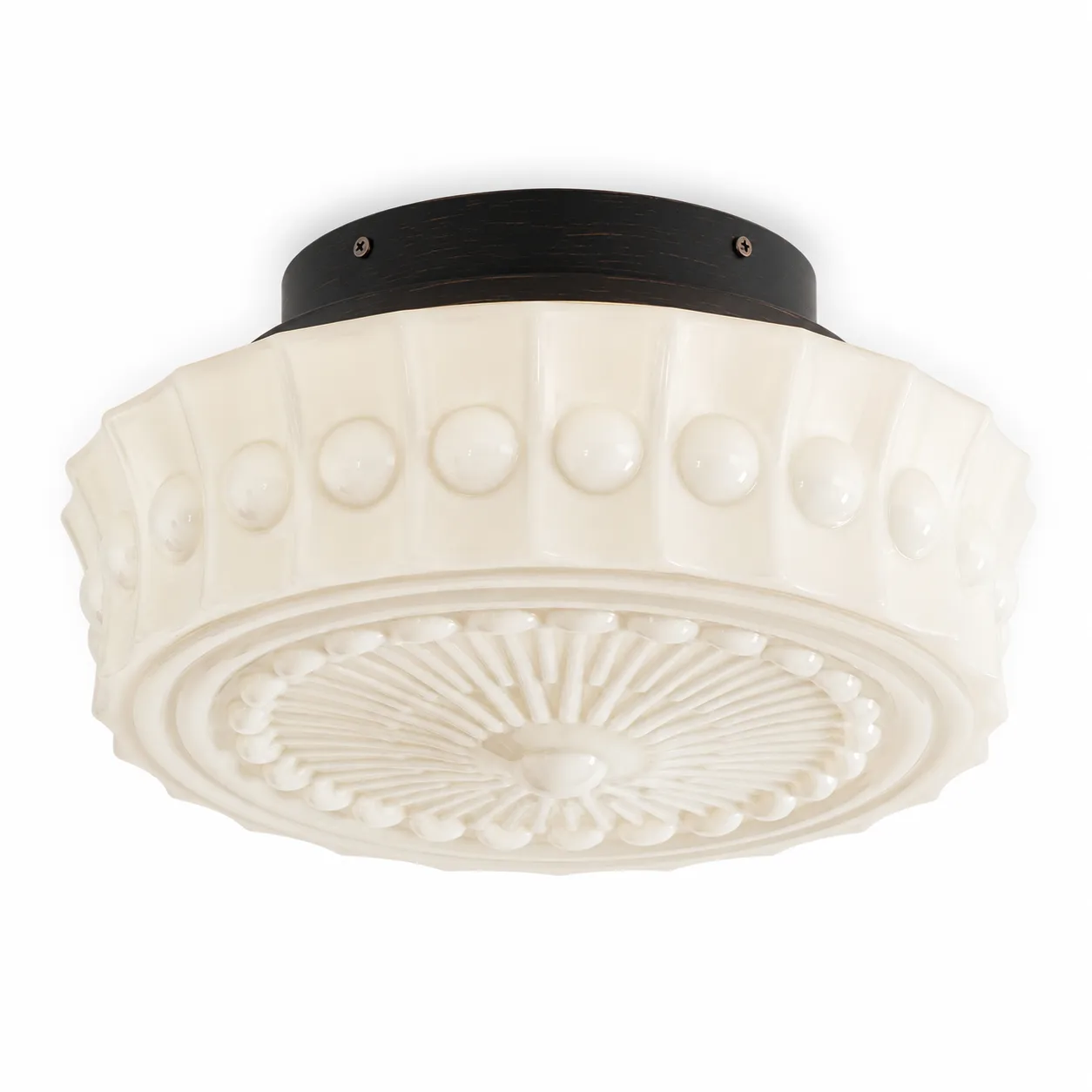 8e8257c1-f44c-4ab7-ba71-06dabed803de_11zon Vintage Glass Ceiling Light – French Cream LED Flush Mount Lamp - Image 1