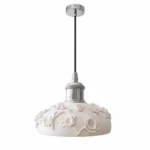 Vintage Floral Pendant Light | French Resin Lighting Fixture