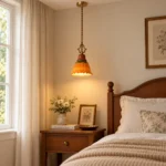 Vintage Ceramic Pendant Light | Retro Tulip Lighting Fixture - Image 4