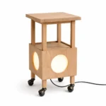 Mobile Side Table Lamp | Modern Wooden Ambient LED Night Light Furniture