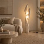 Sculptural Cement Globe Floor Lamp | Modern LED Lighting - Image 5