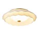 Fabric LED Ceiling Light – Elegant Pleated Wave Ceiling Lamp