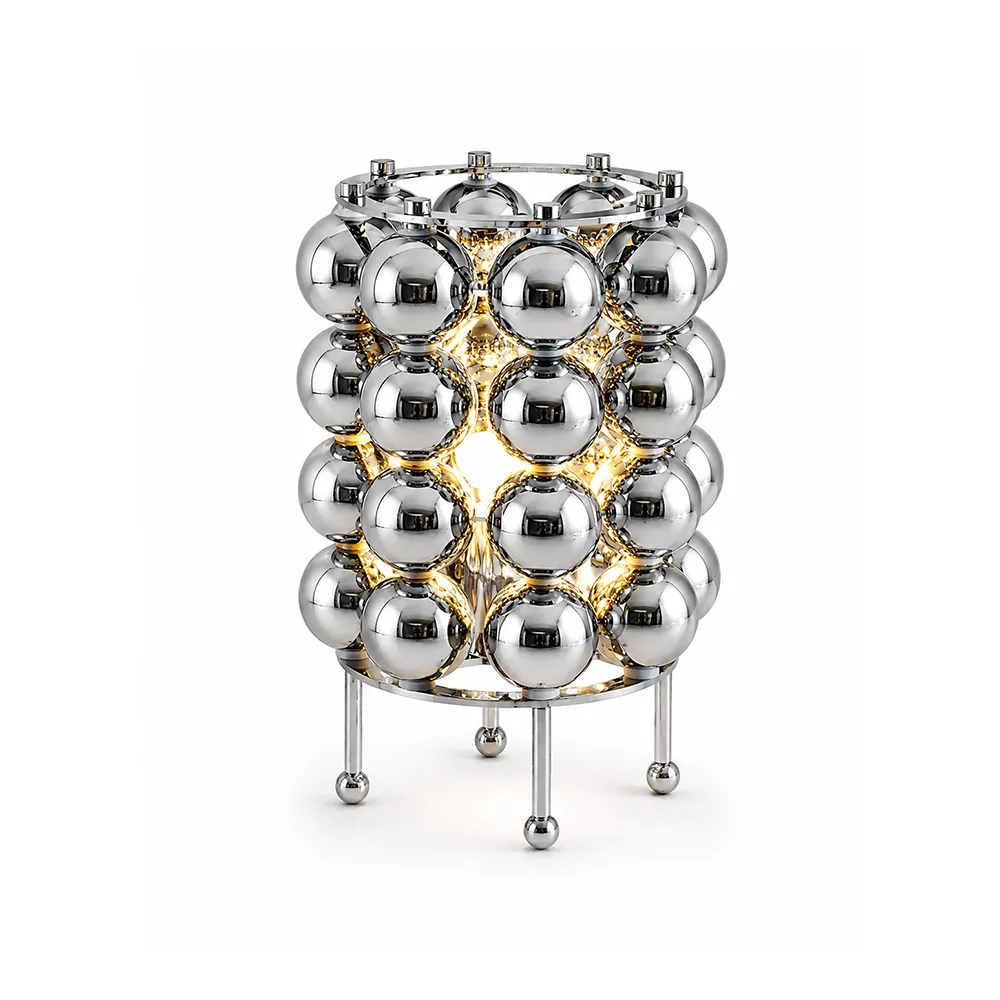 95995+89+808+945_11zon Modern Chrome Sphere Table Lamp | Silver Mirror LED Desk Lamp for Bedroom & Living Room - Image 1