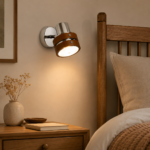 Modern Wood Wall Sconce | Adjustable E27 Spotlight Lamp - Image 4