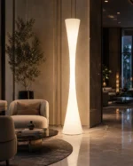 Modern Curved LED Floor Lamp | Indoor & Outdoor Lighting - Image 3