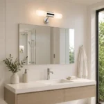 Adjustable LED Vanity Light | Chrome Glass Bathroom Lamp - Image 2