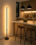 Vertical LED Floor Lamp | Modern Linear Ambient Light - Image 4