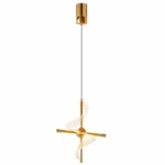 Modern Spiral Pendant Light | Electroplated Gold LED Ceiling Lighting Fixture