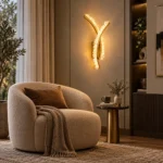 Crystal Wave Wall Light | Luxury Gold LED Sconce - Image 5