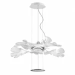 Chlorophilia Transparent Leaf LED Suspension Chandelier for Luxury Interiors