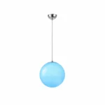 Light Blue Glass Pendant Light | Modern Spiral LED Fixture