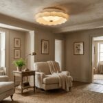 Fabric LED Ceiling Light – Elegant Pleated Wave Ceiling Lamp - Image 4