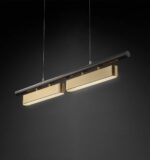 Black and Gold Linear LED Pendant Light - Image 5