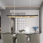 Black and Gold Linear LED Pendant Light - Image 2
