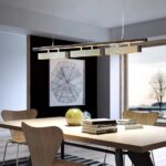 Black and Gold Linear LED Pendant Light - Image 3