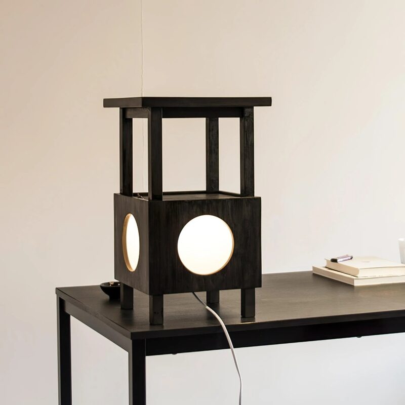 Mobile Side Table Lamp | Modern Wooden Ambient LED Night Light Furniture - Image 7