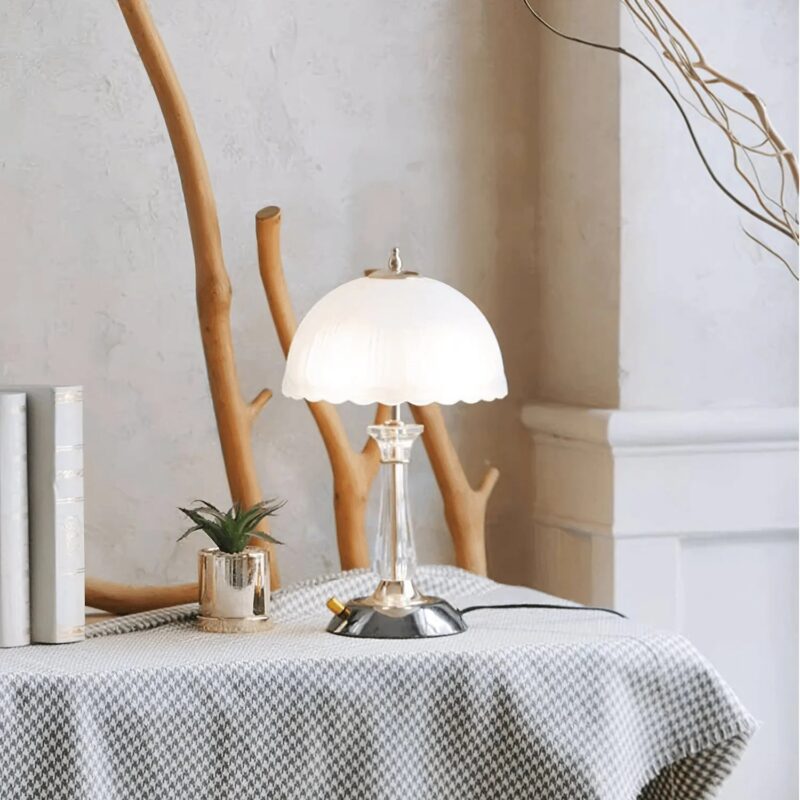 Crystal Table Lamp Brass Design | Modern Glass LED Table Lamp - Image 4