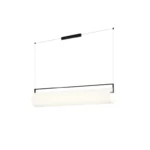 Modern Linear LED Pendant Light | Black & Soft White