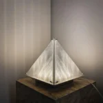 Modern Pyramid Table Lamp | Crystal Ambient LED Desk Lamp for Bedroom & Living Room - Image 3