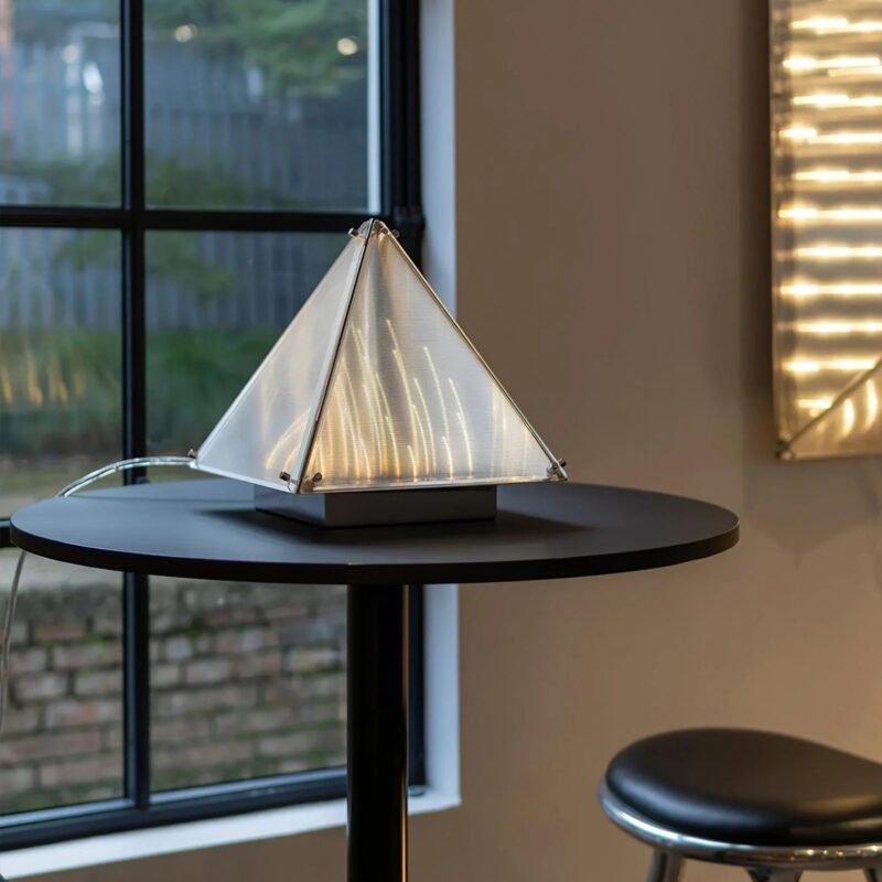 Modern Pyramid Table Lamp | Crystal Ambient LED Desk Lamp for Bedroom & Living Room - Image 6