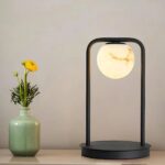 Modern Marble Globe Table Lamp | Minimalist Marble LED Table Lamp - Image 5