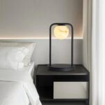 Modern Marble Globe Table Lamp | Minimalist Marble LED Table Lamp - Image 4
