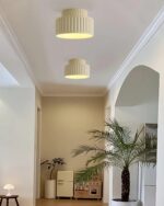 Minimalist Resin Ceiling Light – Nordic Eco LED Flush Mount Lamp - Image 7