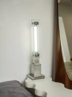 Modern Glass Column Table Lamp | Minimalist LED Bedside Lighting Fixture - Image 5