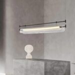 Ribbed Glass Linear LED Pendant Light - Image 7