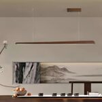 Walnut Wood Linear LED Pendant Light - Image 2