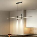 Cross Linear LED Pendant Light with Downlights - Image 4