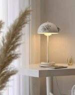 Floral Dome Table Lamp | French Vintage Iron LED Bedside Lighting Fixture - Image 6