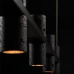 Modern Black Stone Linear Pendant Light | Brass LED - Image 8