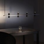 Modern Black Stone Linear Pendant Light | Brass LED - Image 5