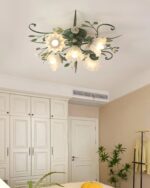 Floral Glass Ceiling Light – Botanical Romantic Ceiling Lamp - Image 5