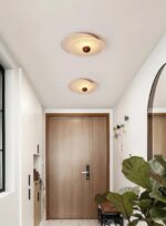 Stone Glass LED Ceiling Light – Modern Natural Flush Mount Lamp - Image 3