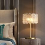 Crystal Glass Table Lamp | Antique Brass LED Bedside Lamp for Bedroom & Living Room - Image 4