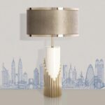 Modern Luxury Marble Table Lamp | Gold LED Bedside Lamp for Bedroom & Living Room - Image 4