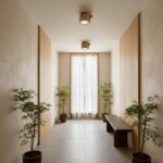 Solid Wood Ceiling Light – Wabi-Sabi Minimalist LED Flush Mount Lamp - Image 4