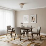 Travertine Ceiling Light – Minimalist Stone Glass LED Lamp - Image 4