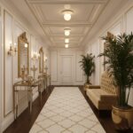 Travertine Ceiling Light – Minimalist Stone Glass LED Lamp - Image 6