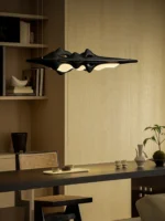 Sculptural Wood Linear Pendant Light | Modern LED - Image 6