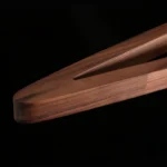 Modern Walnut Linear Pendant Light | Brass LED Lighting - Image 9