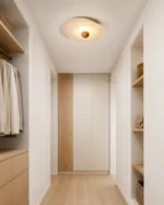 Stone Glass LED Ceiling Light – Modern Natural Flush Mount Lamp - Image 5