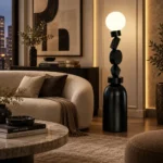 Art Deco Geometric Globe LED Floor Lamp - Image 3