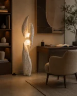 Sculptural Cement Globe Floor Lamp | Modern LED Lighting - Image 4