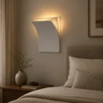 Modern Metal Wall Lamp | Curved LED Wall Sconce - Image 2